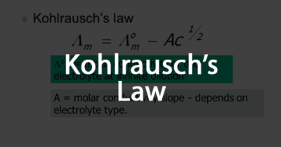 Kohlrausch law