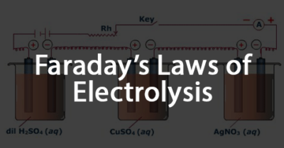 Faraday’s Laws of Electrosis